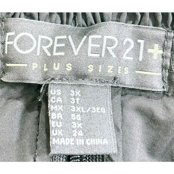 Forever 21+ Plus Black Corset Style Lace Up Top - Size 3X - Picture 7 of 9